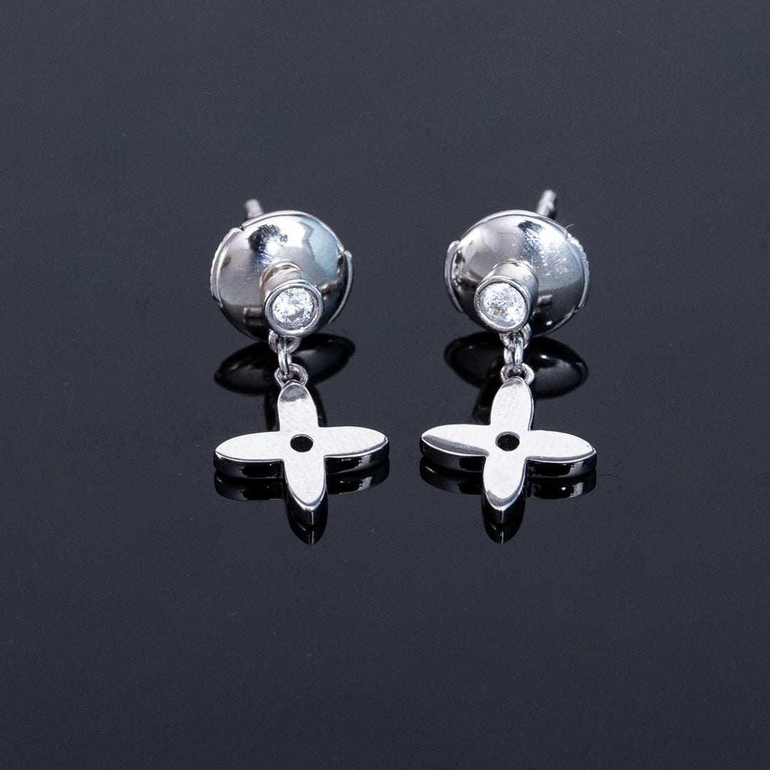 [OAK JURI]VIDYLLE SILVER DIAMOND MINI DROP EARRINGS