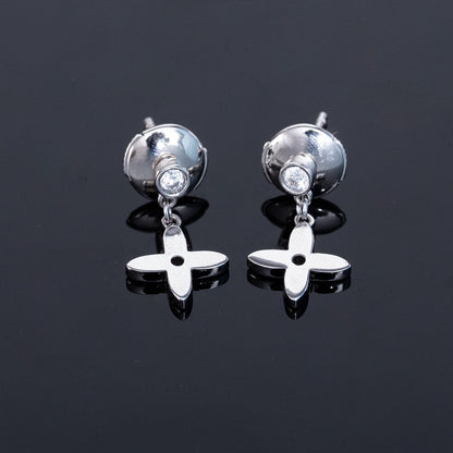 [OAK JURI]VIDYLLE SILVER DIAMOND MINI DROP EARRINGS