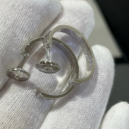 [OAK JURI]LOVE EARRINGS 3.6MM DIAMOND PAVED