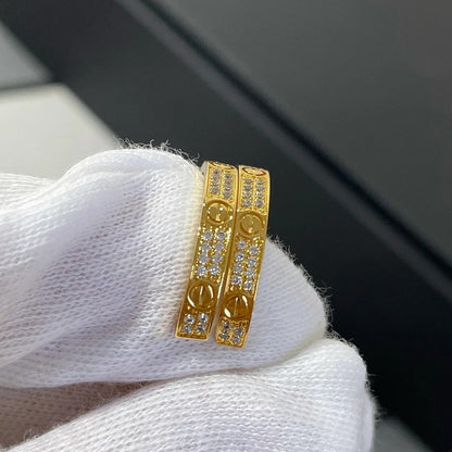 [OAK JURI]LOVE EARRINGS 3.6MM DIAMOND PAVED