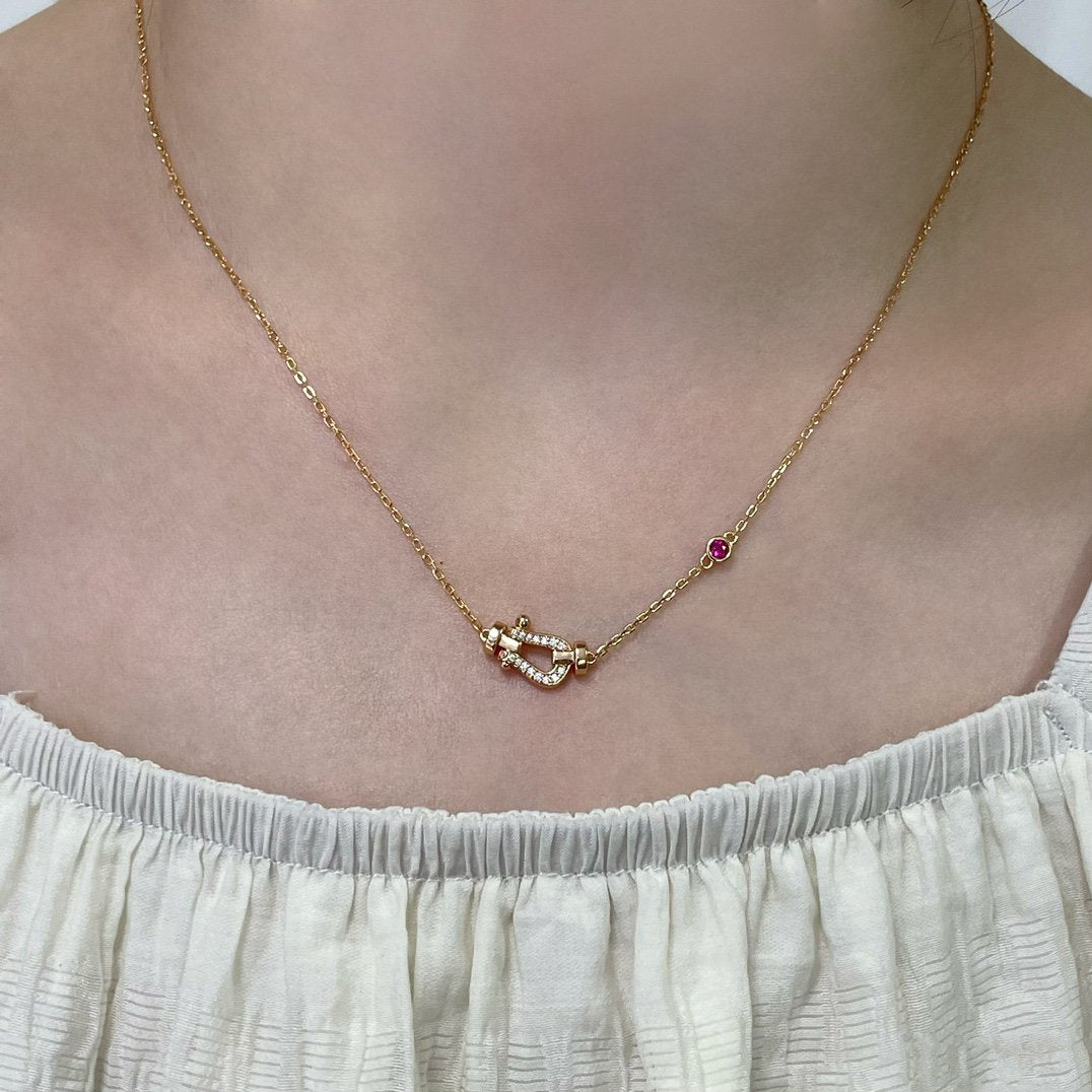 [OAK JURI]FORCE 10 DIAMOND PINK GOLD NECKLACE