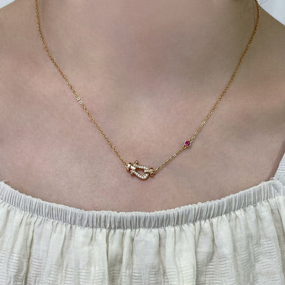 [OAK JURI]FORCE 10 DIAMOND PINK GOLD NECKLACE