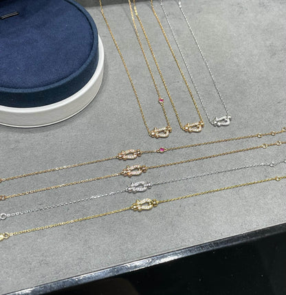 [OAK JURI]FORCE 10 DIAMOND PINK GOLD NECKLACE