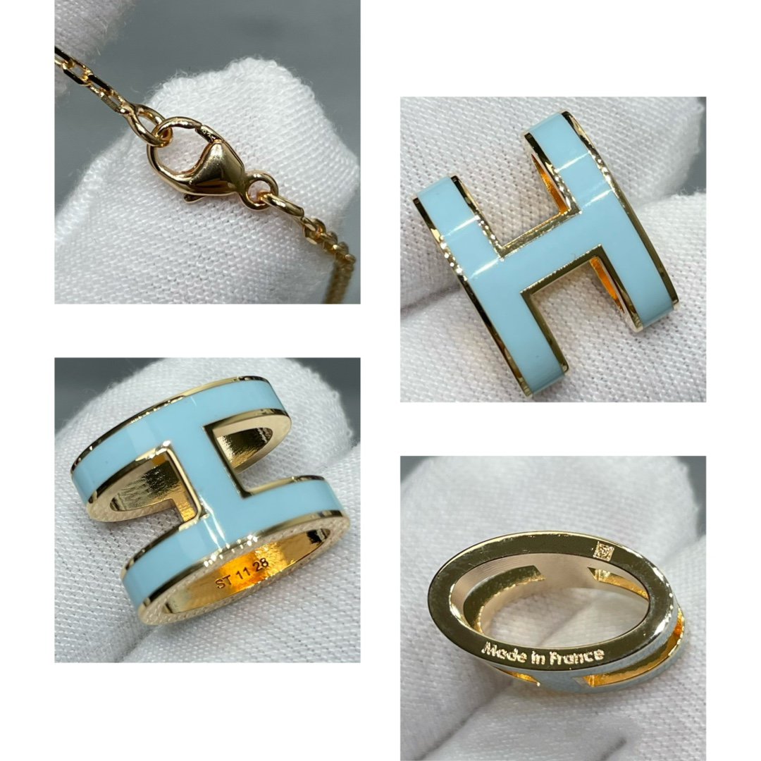 [OAK JURI]POP H SKY BLUE NECKLACE