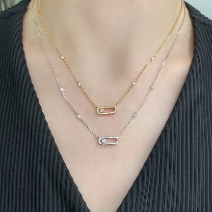 [OAK JURI]MOVE UNO DIAMOND NECKLACE