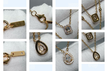 [OAK JURI]MY TWIN 2 ROW DIAMOND NECKLACE