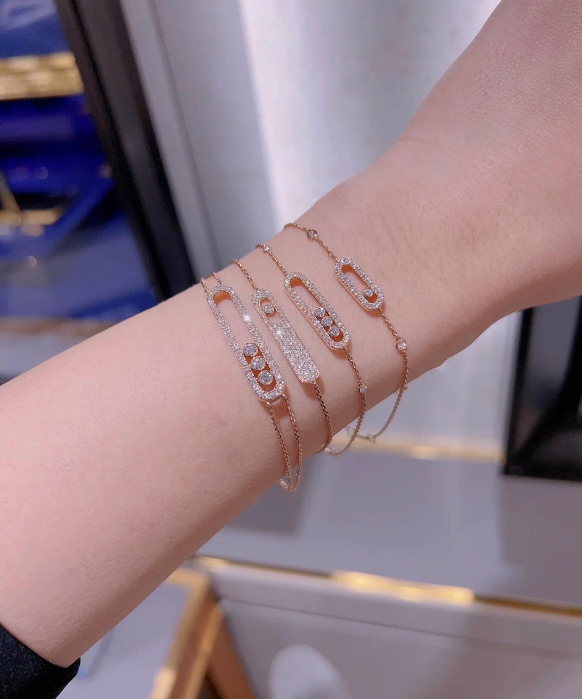 [OAK JURI]MOVE CLASSIQUE DIAMOND PAVED BRACELET