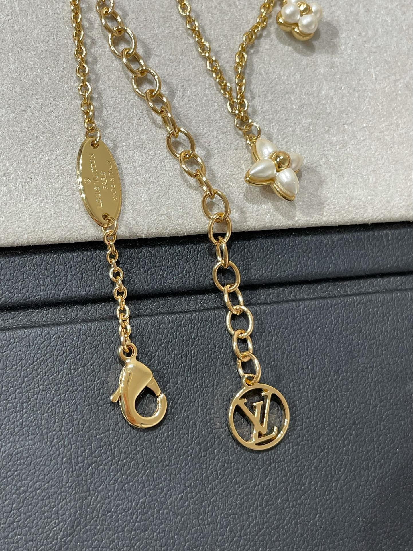 [OAK JURI]FLOWERGRAM GOLD MOP DOUBLE ROW NECKLACE