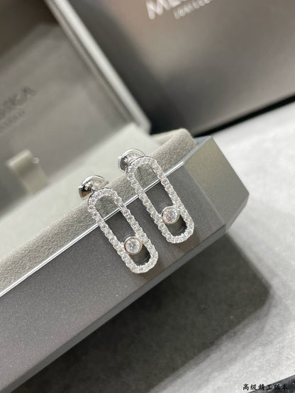 [OAK JURI]MOVE UNO STUD DIAMOND PAVED EARRINGS