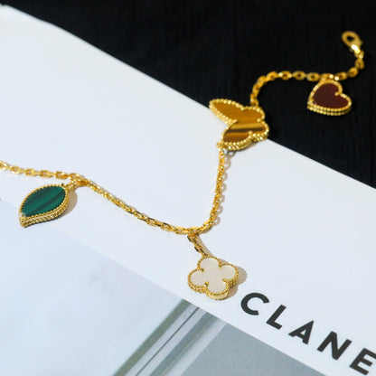 [OAK JURI]LUCKY SPRING 5 MOTIF GOLD BRACELET
