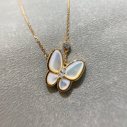 [OAK JURI]BUTTERFLY MOP DIAMOND NECKLACE