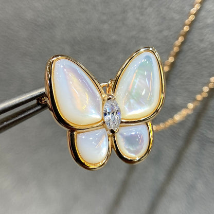 [OAK JURI]BUTTERFLY MOP DIAMOND NECKLACE