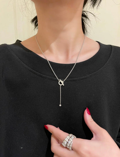 [OAK JURI]FINESSE SILVER DIAMOND NECKLACE