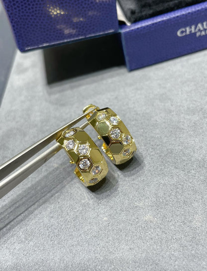 [OAK JURI]BEE LOVE DIAMOND HOOP EARRINGS