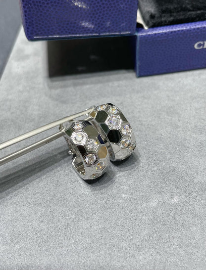[OAK JURI]BEE LOVE DIAMOND HOOP EARRINGS