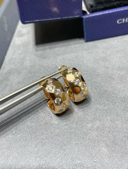 [OAK JURI]BEE LOVE DIAMOND HOOP EARRINGS