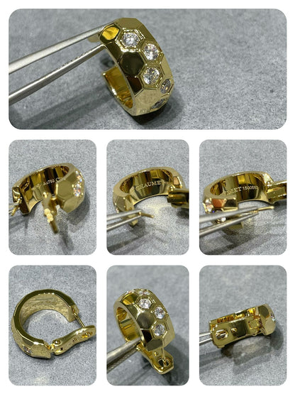[OAK JURI]BEE LOVE DIAMOND HOOP EARRINGS