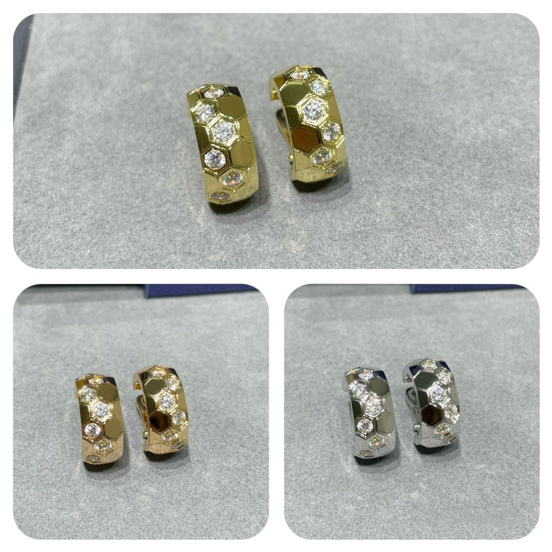 [OAK JURI]BEE LOVE DIAMOND HOOP EARRINGS