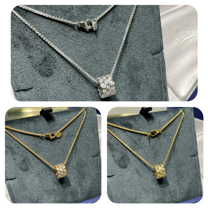 [OAK JURI]BEE LOVE DIAMOND PAVED 3 ROW NECKLACE