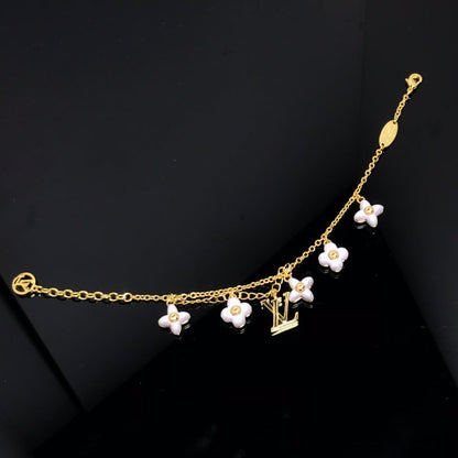 [OAK JURI]LOGO 6 MOTIF STAR AND SUN GOLD BRACELET