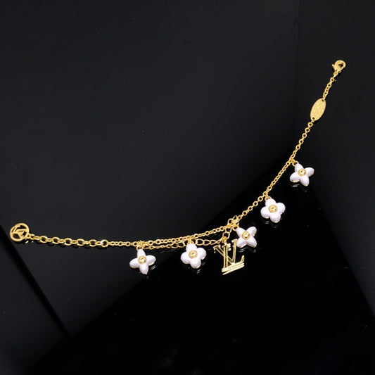 [OAK JURI]LOGO 6 MOTIF STAR AND SUN GOLD BRACELET