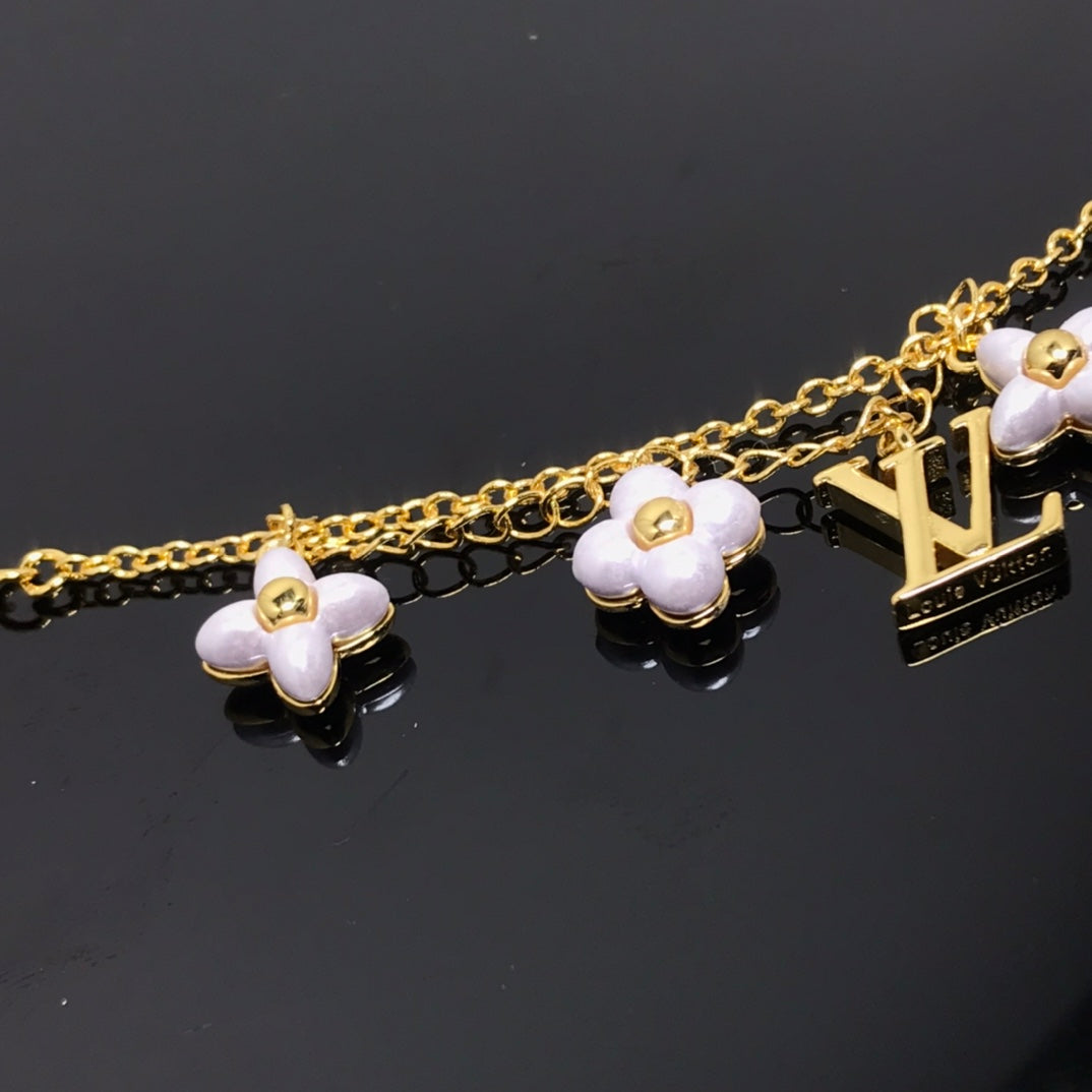 [OAK JURI]LOGO 6 MOTIF STAR AND SUN GOLD BRACELET