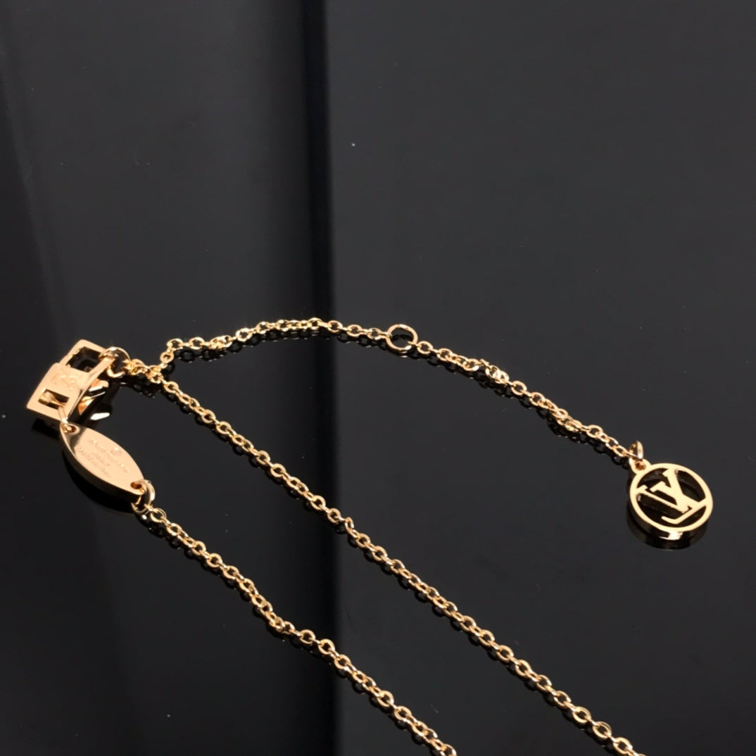 [OAK JURI]COLOR BLOSSOM PINK MOP SUN GOLD NECKLACE