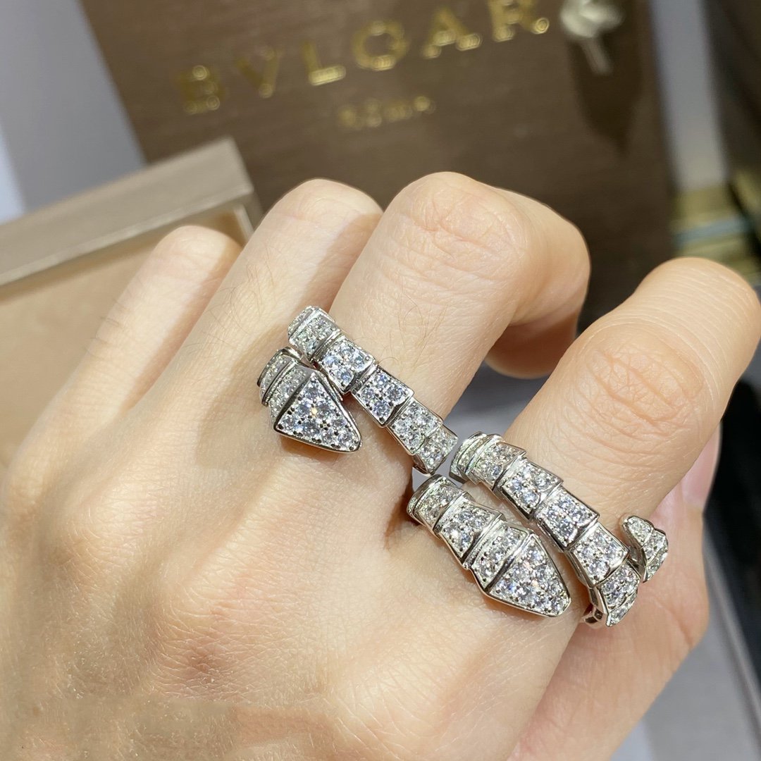 [OAK JURI]SERPENTI RING SILVER DIAMOND PAVED