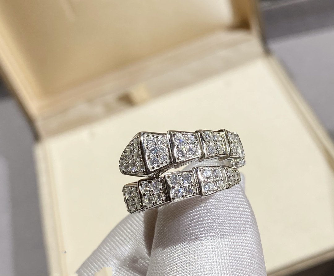 [OAK JURI]SERPENTI RING SILVER DIAMOND PAVED