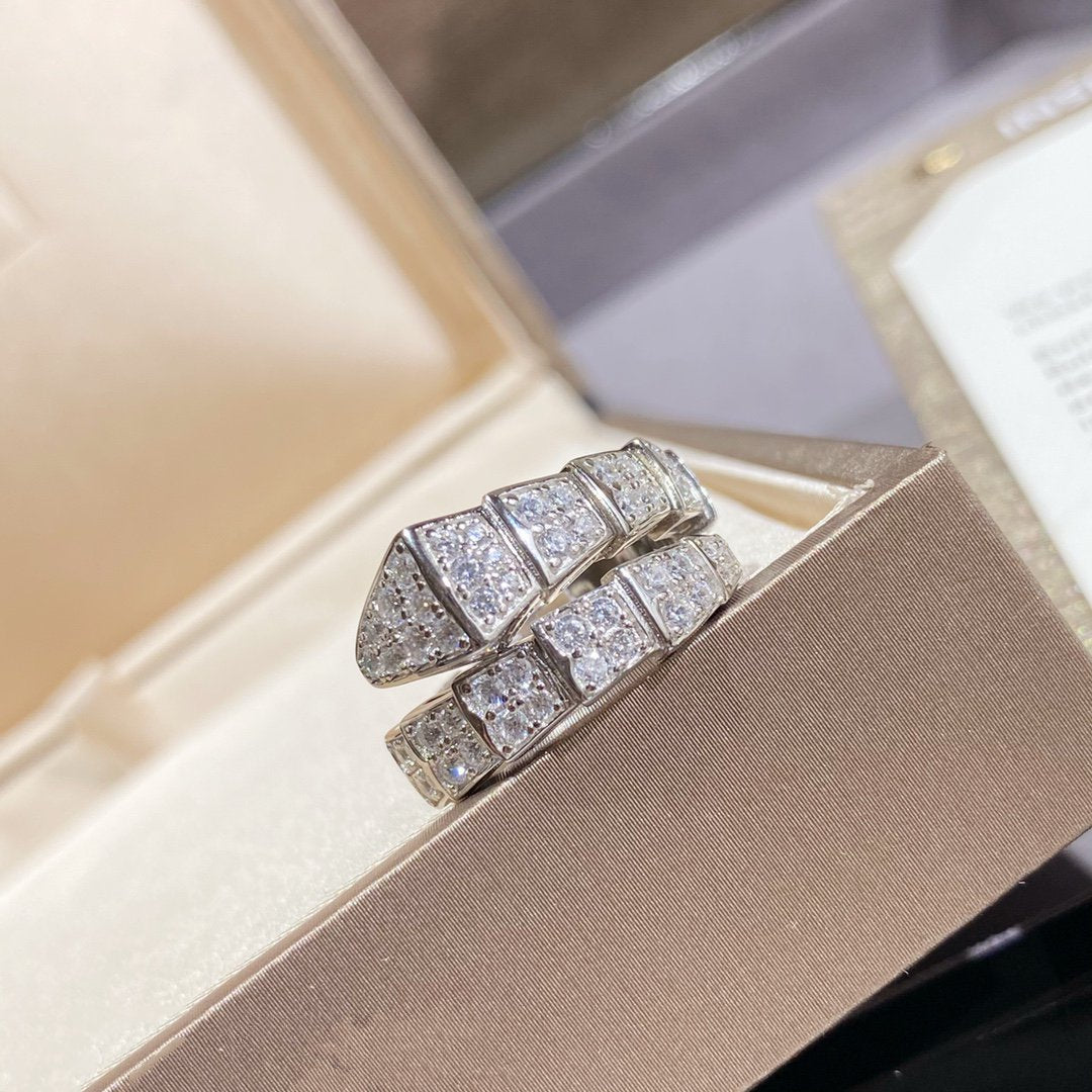 [OAK JURI]SERPENTI RING SILVER DIAMOND PAVED