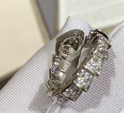 [OAK JURI]SERPENTI LARGE RING SILVER DIAMOND PAVED
