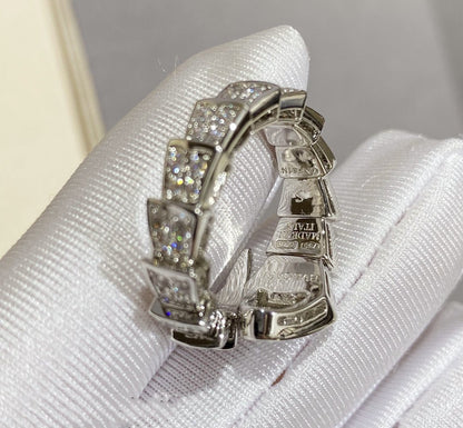 [OAK JURI]SERPENTI LARGE RING SILVER DIAMOND PAVED
