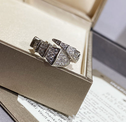 [OAK JURI]SERPENTI LARGE RING SILVER DIAMOND PAVED