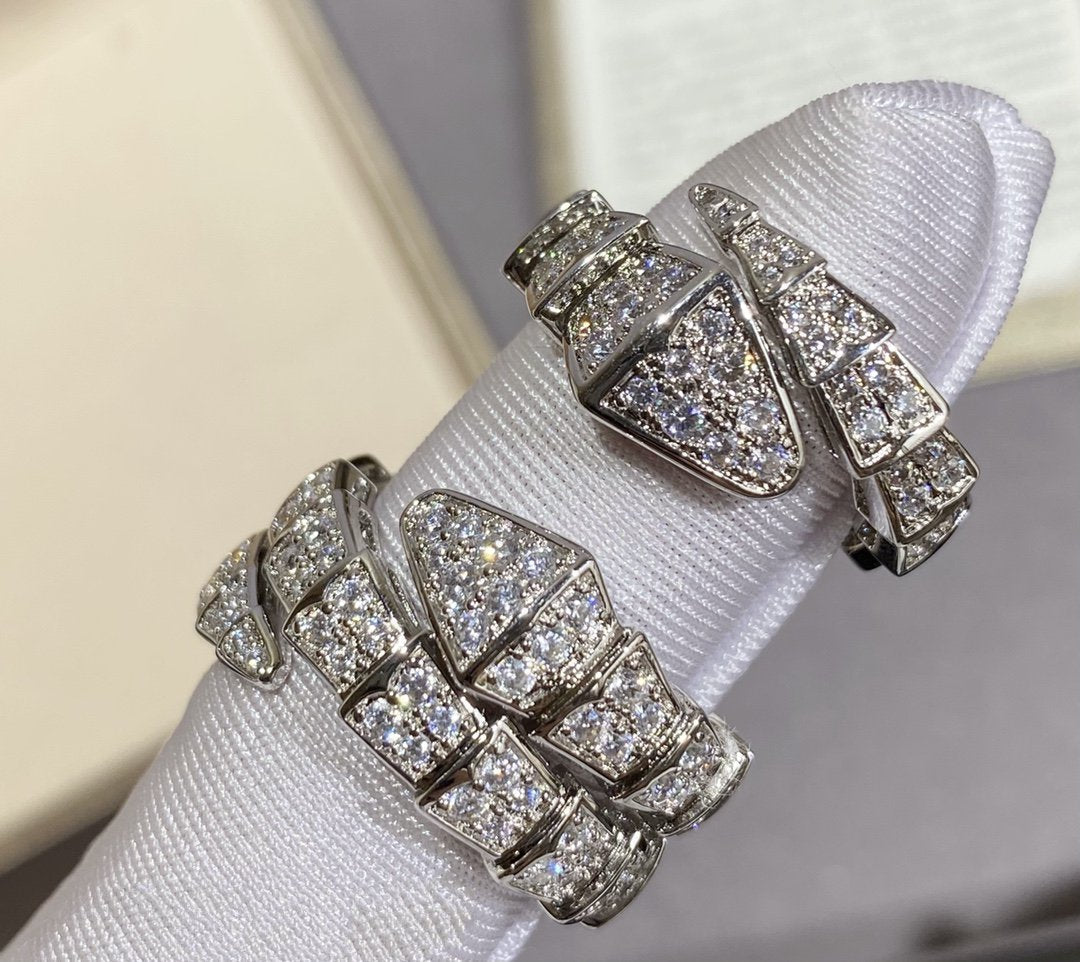 [OAK JURI]SERPENTI LARGE RING SILVER DIAMOND PAVED