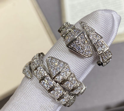 [OAK JURI]SERPENTI LARGE RING SILVER DIAMOND PAVED