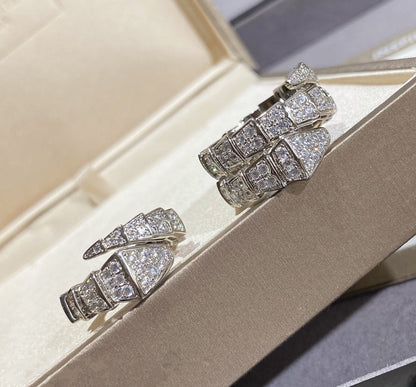[OAK JURI]SERPENTI LARGE RING SILVER DIAMOND PAVED