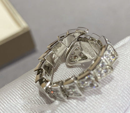 [OAK JURI]SERPENTI LARGE RING SILVER DIAMOND PAVED