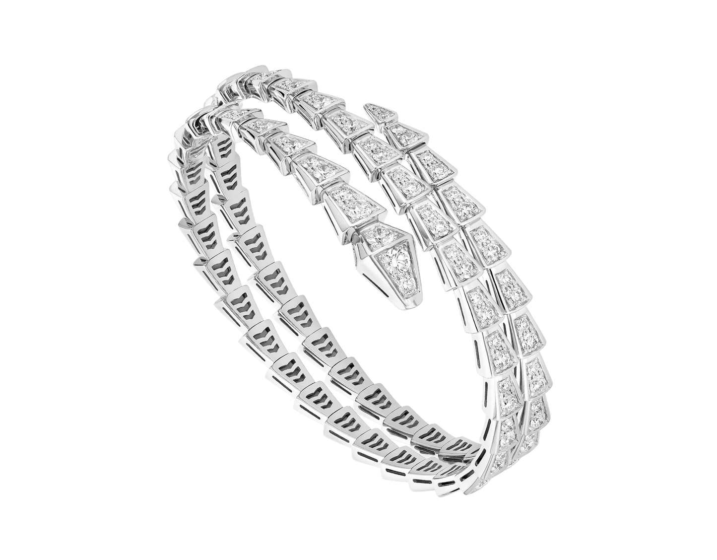 [OAK JURI]SERPENTI BRACELET SILVER DIAMOND DOUBLE ROW