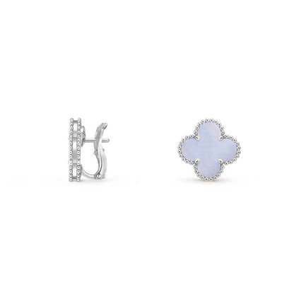 [OAK JURI]CLOVER SILVER 15MM MOP EARRINGS COLLECTION