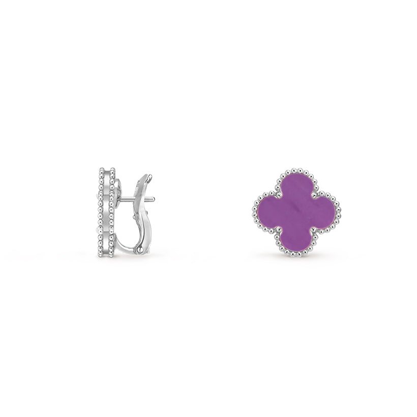 [OAK JURI]CLOVER SILVER 15MM MOP EARRINGS COLLECTION