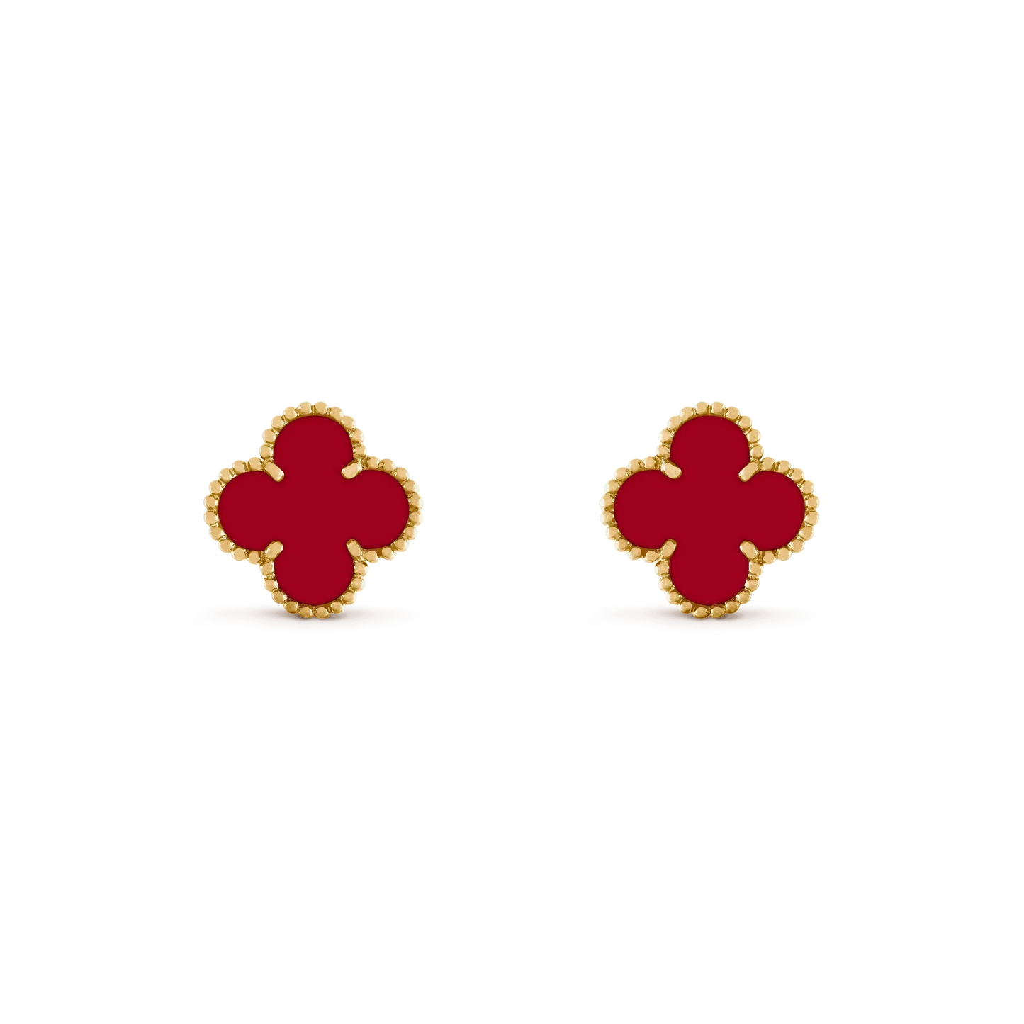 [OAK JURI]CLOVER MEDIUM 1 MOTIFS CARNELIAN  EARRINGS