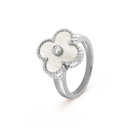 [OAK JURI]CLOVER SILVER MOP DIAMOND RING
