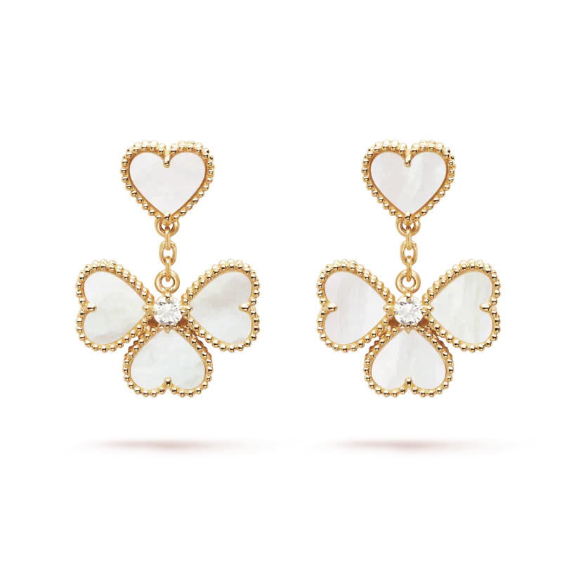 [OAK JURI]CLOVER SWEET WHITE MOP EARRINGS