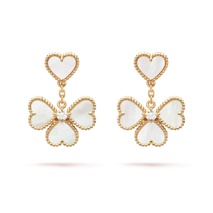 [OAK JURI]CLOVER SWEET WHITE MOP EARRINGS