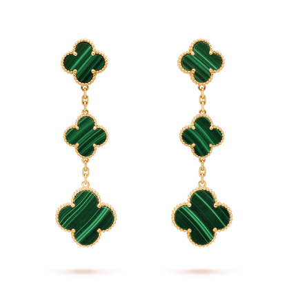 [OAK JURI]CLOVER MALACHITE 3 MOTIFS GOLD