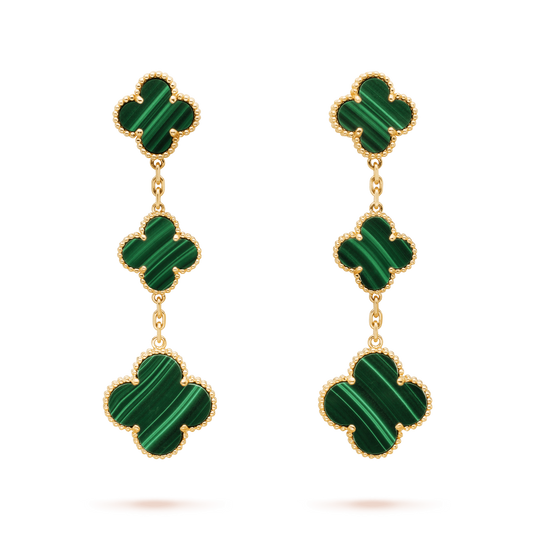 [OAK JURI]CLOVER MALACHITE 3 MOTIFS GOLD