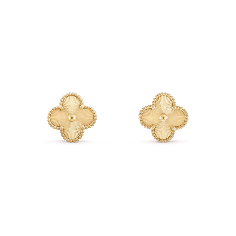 [OAK JURI]CLOVER MINI 9.5MM LASER EARRINGS