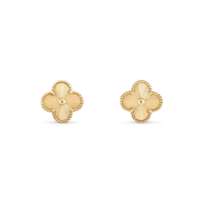 [OAK JURI]CLOVER MINI 9.5MM LASER EARRINGS