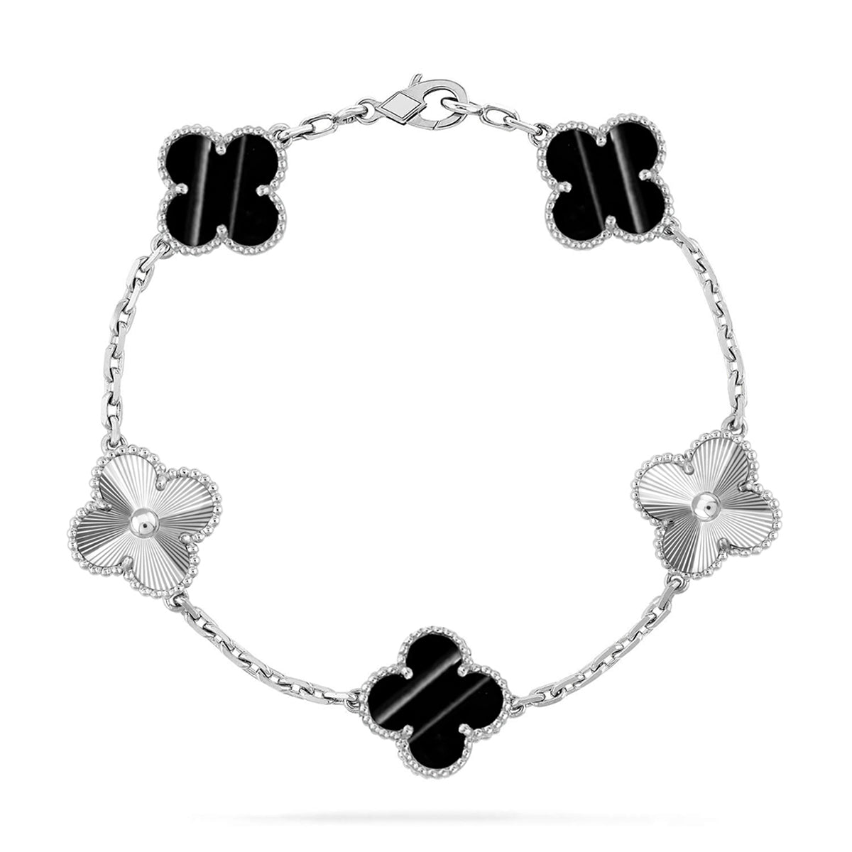 [OAK JURI] CLOVER 5 MOTIF PULSAR STONE BRACELET COLLECTION