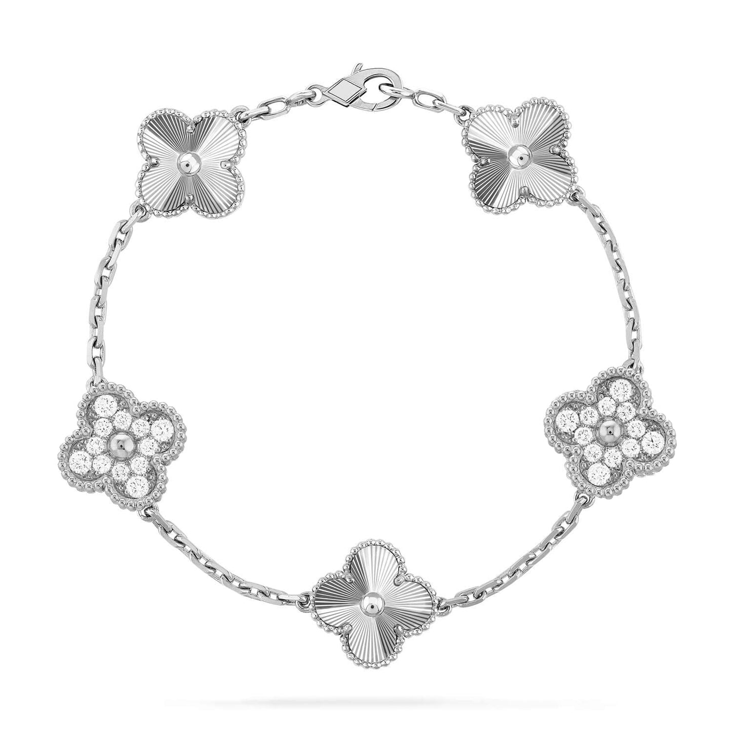 [OAK JURI] CLOVER 5 MOTIF LASER BRACELET COLLECTION
